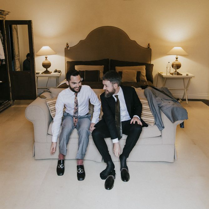 Groom preparation at Italian wedding