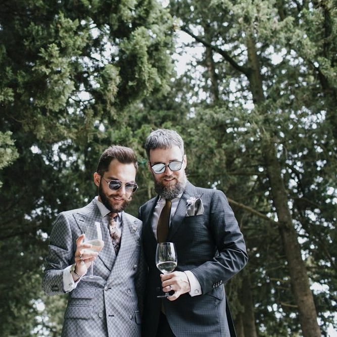 Grey grooms suit for Italian wedding