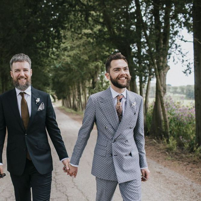 Grey groom suit for Italian wedding