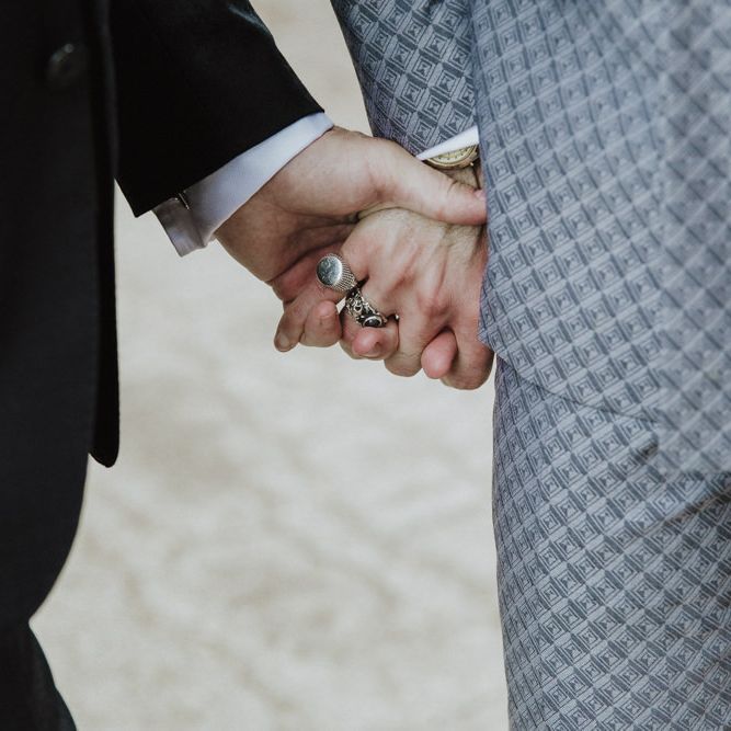 Grey groom suit for Italian wedding