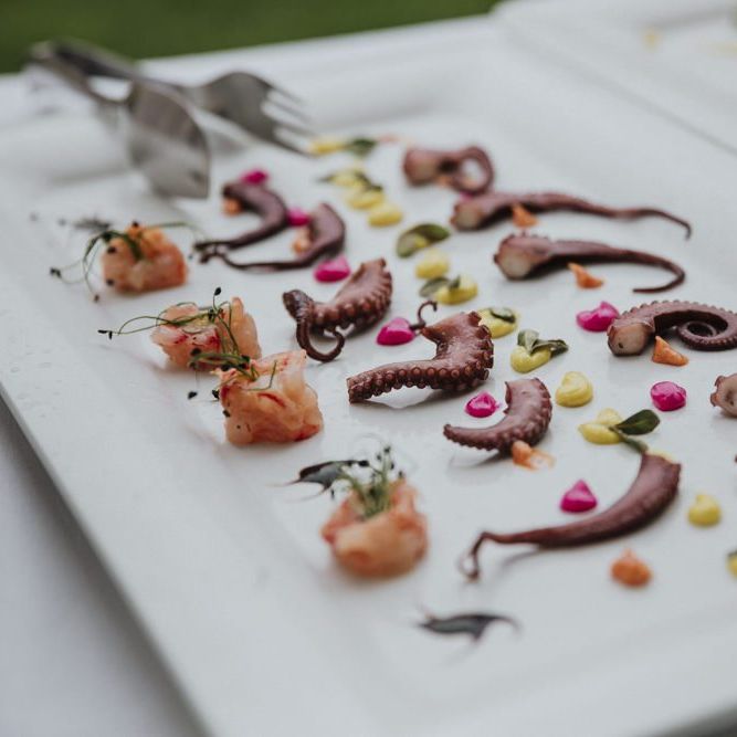Canapés at Italian wedding