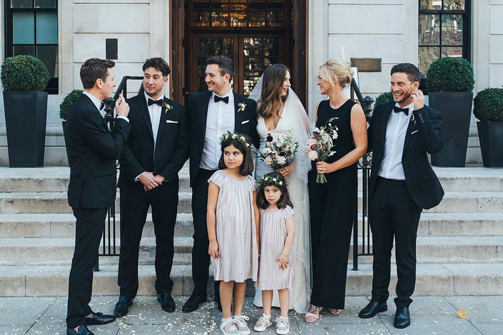 Black Bridesmaid Dresses in Real London Wedding Black Bridesmaid Dresses in Real London Wedding