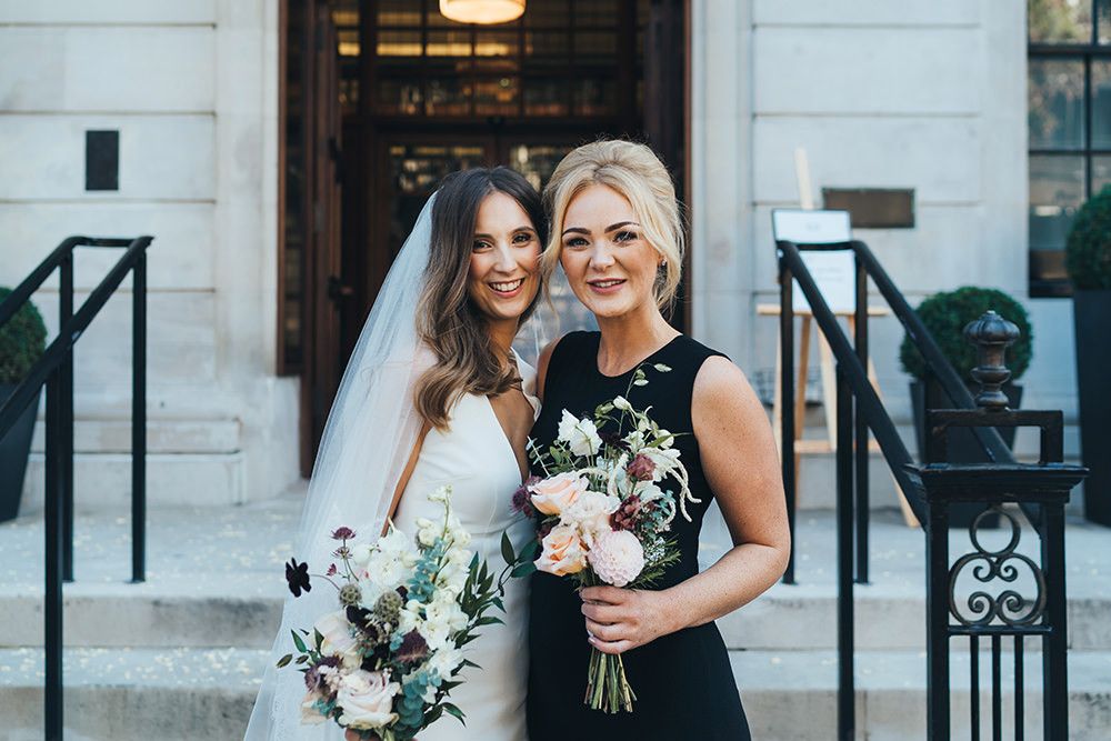 Black Bridesmaid Dresses in Real London Wedding Black Bridesmaid Dresses in Real London Wedding