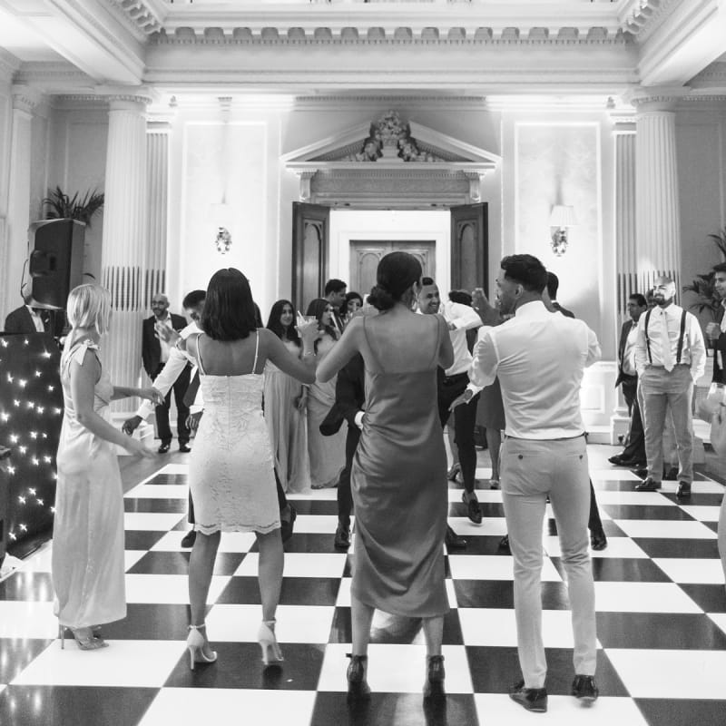 Wedding Guests Dancing During The Evening Reception