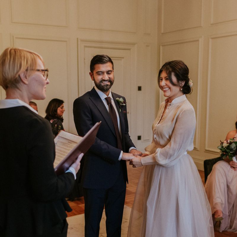 Intimate Old Marylebone Town Hall wedding