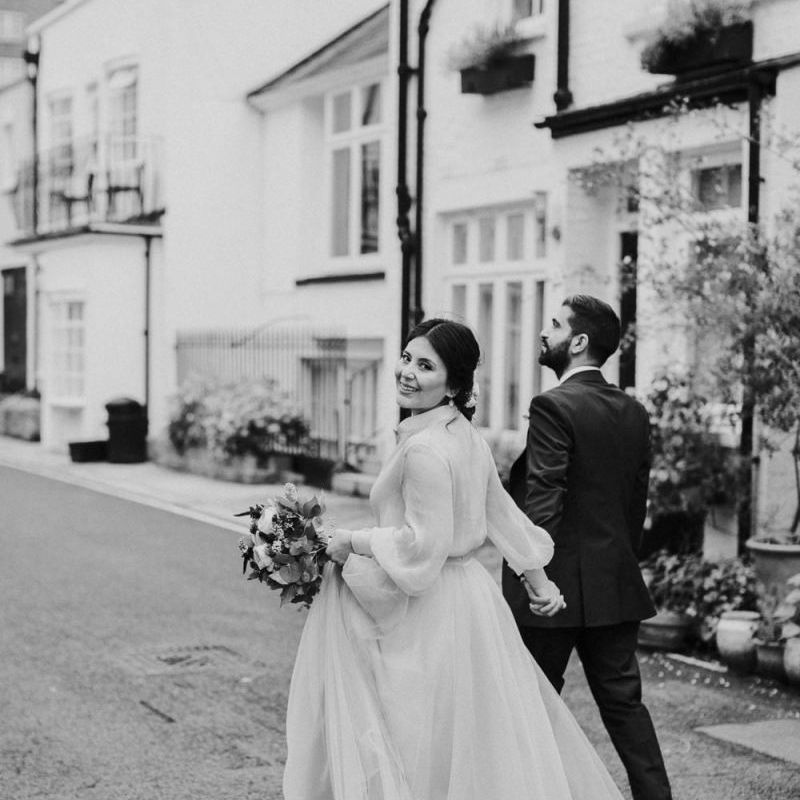 Black and white bridal portrait by Maja Tsolo Photography