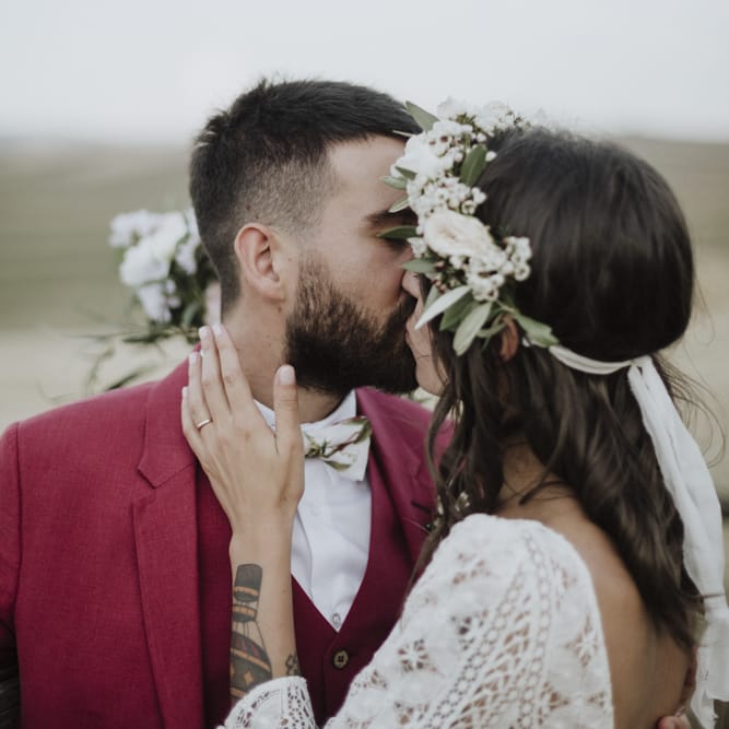 Flower crown for Italian wedding