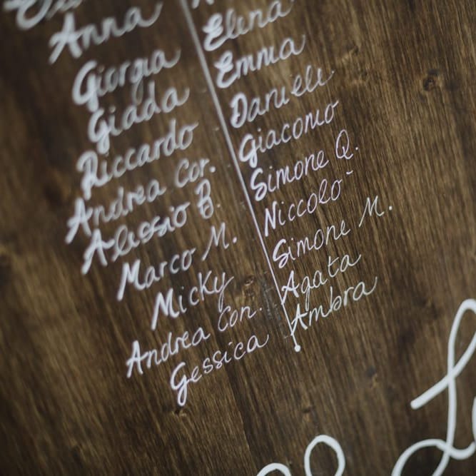 Wooden wedding sign