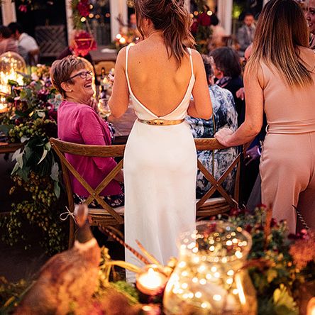 Bride in a Charlie Brear Payton Bridal Gown