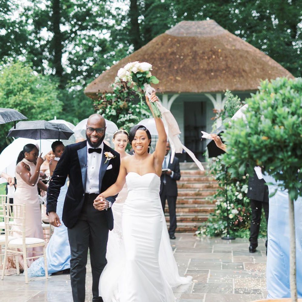 Bride and groom just married at Deer Park Country House