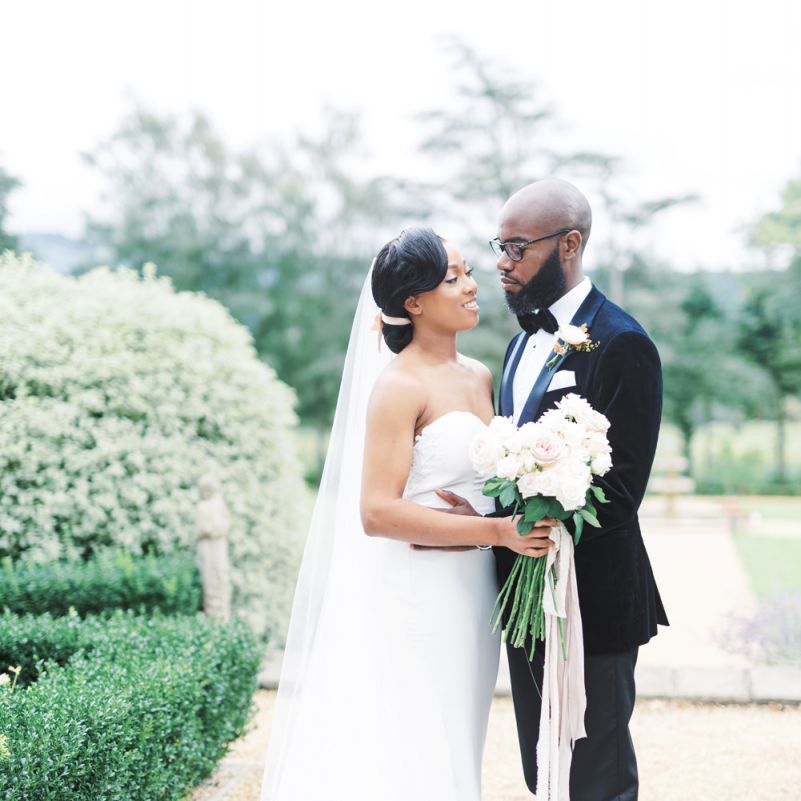 Bride and groom portrait at Deep Park Country House