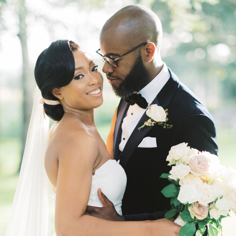 Intimate bride and groom portrait by Emma Pilkington Photography