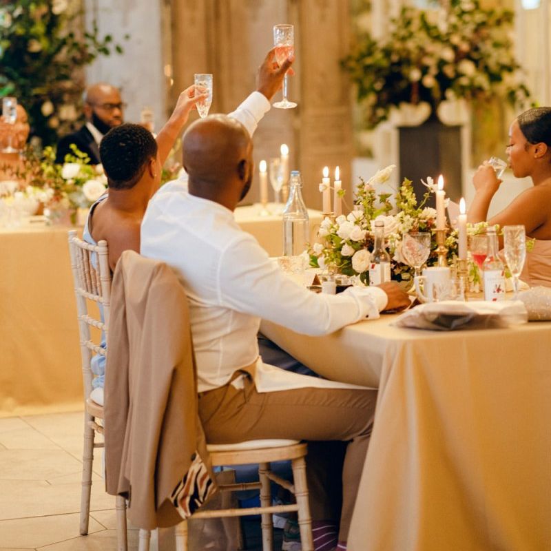 romantic Deer Park Country House reception with candle light