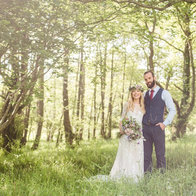 Sugar Loaf Barn Wedding // Pale Grey Off The Shoulder Bridesmaids Dresses Rewritten // Groom In Harris Tweed // Hog Roast Evening Buffet // Eleanor Jane Photography