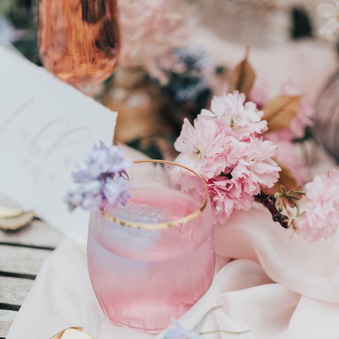 Romantic Table Scape Pink &amp; Rose Gold // Disney Princess Bride Sleeping Beauty Inspired Wedding With Opulent Florals And Bride In Blush Pink With Images From Rebecca Carpenter Photography