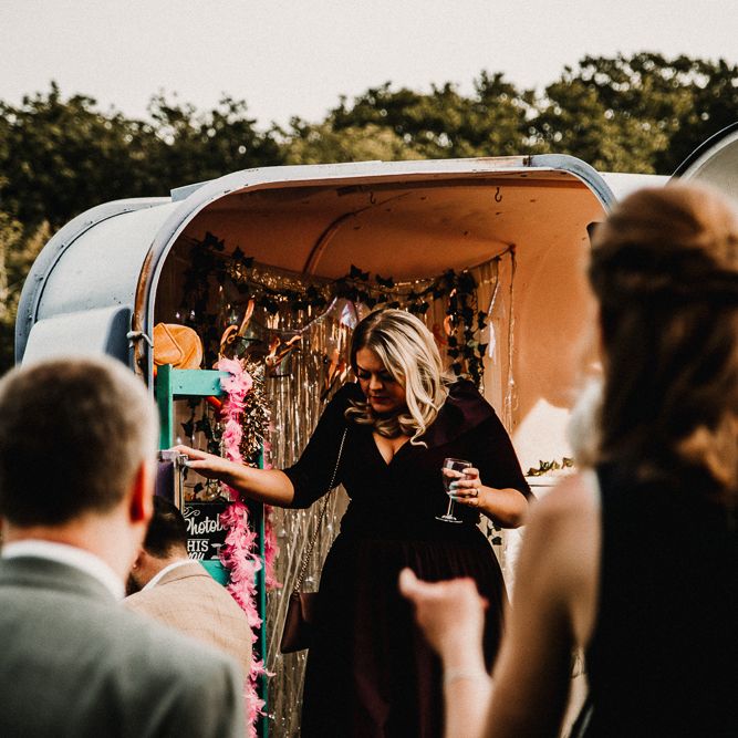 Photo Booth | Welsh Boho Wedding | Carla Blain Photography | Exclusive Hire of Plas Gwynfryn