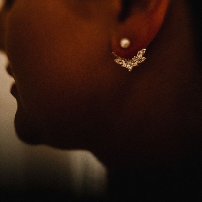 Earring | Welsh Boho Wedding | Carla Blain Photography | Exclusive Hire of Plas Gwynfryn