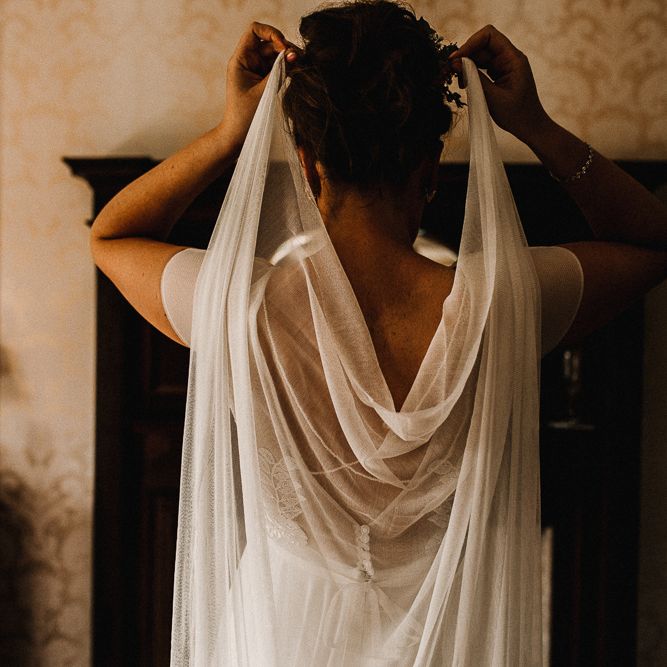 Veil – Noon on the Moon | Welsh Boho Wedding | Carla Blain Photography | Exclusive Hire of Plas Gwynfryn