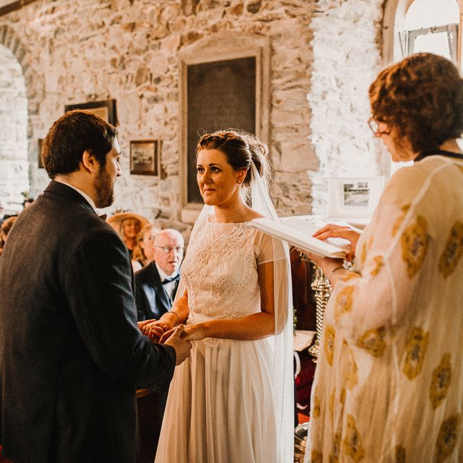 Ceremony | Welsh Boho Wedding | Carla Blain Photography | Exclusive Hire of Plas Gwynfryn