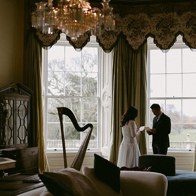 Bride and Groom Saying Their Wedding Vows