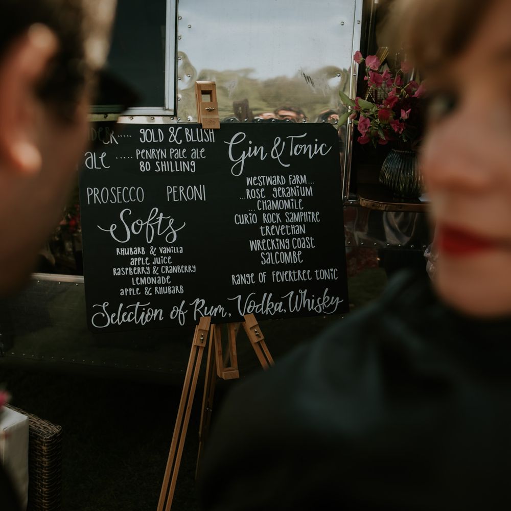 The Buffalo Bar Mobile Airstream Bar // Coastal Wedding In St Mawes Cornwall With Food By The Hidden Hut And Planning By Isla And Smith With Images From Enchanted Brides Photography