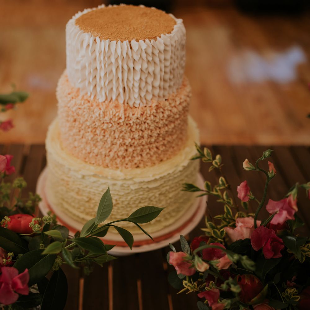 Buttercream Wedding Cake // Coastal Wedding In St Mawes Cornwall With Food By The Hidden Hut And Planning By Isla And Smith With Images From Enchanted Brides Photography