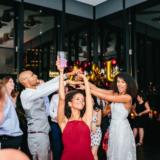 Stylish Rooftop Wedding At Ace Hotel Shoreditch // Image By Story Wedding Photography // Bride In Catherine Deane // Bobbi Brown Bridal
