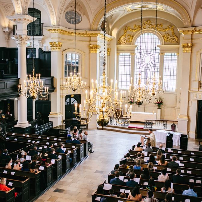 London Church Wedding // Stylish Rooftop Wedding At Ace Hotel Shoreditch // Image By Story Wedding Photography // Bride In Catherine Deane // Bobbi Brown Bridal