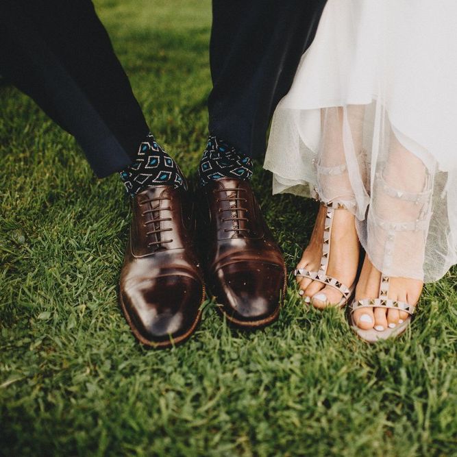 Valentino Rockstud Wedding Shoes / Image By Ali Paul Photography