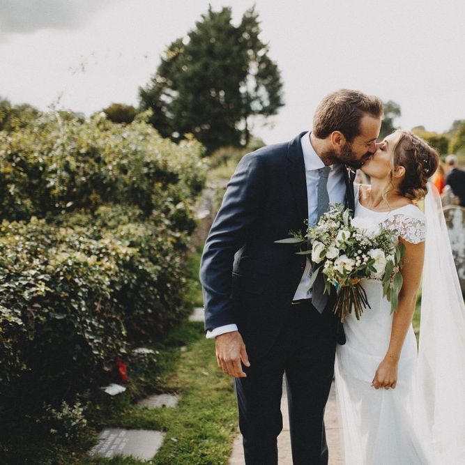 Bride In Rime Arodaky Wedding Dress