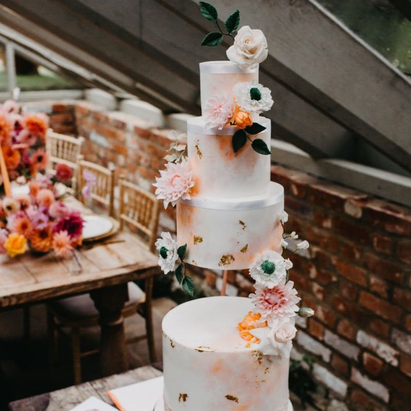 CB Cakery wedding wedding cake design with missing tier