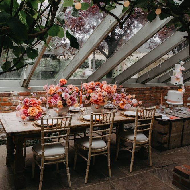 Intimate glasshouse wedding at Secret Garden Kent