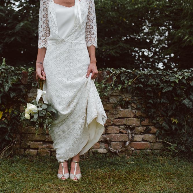 Bride in Laure De Sagazan Gown | Green &amp; White Bohemian Wedding in the Rain at Castello di San Sebastiano da Po, Italy | Margherita Calati Photography | Second Shooter Carlo Vittorio