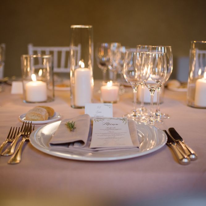 Candle Light Wedding Reception Decor | Green &amp; White Bohemian Wedding in the Rain at Castello di San Sebastiano da Po, Italy | Margherita Calati Photography | Second Shooter Carlo Vittorio
