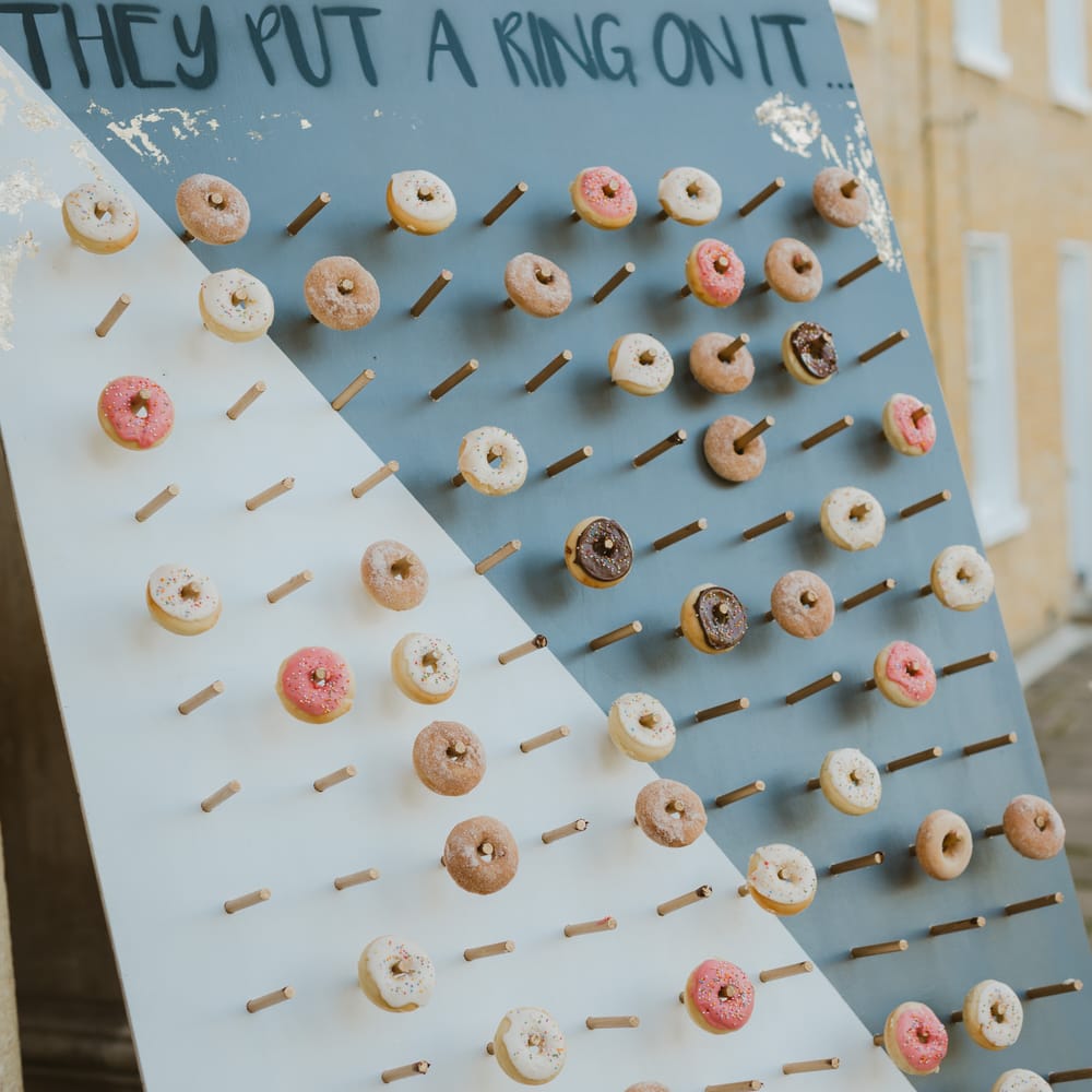 Doughnut Wall For Wedding // Images By The Curries // Film By This Modern Revelry