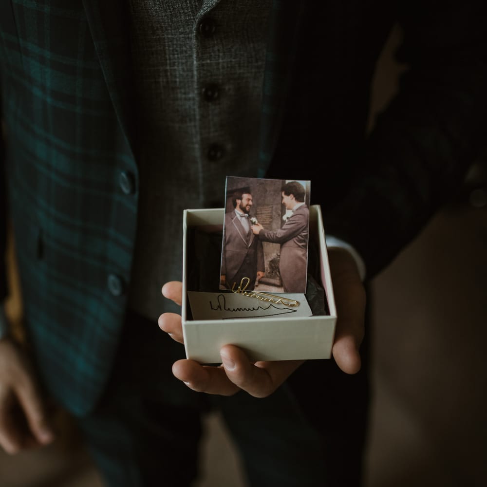 Personalised Lapel Pin For Groom // Images By The Curries // Film By This Modern Revelry