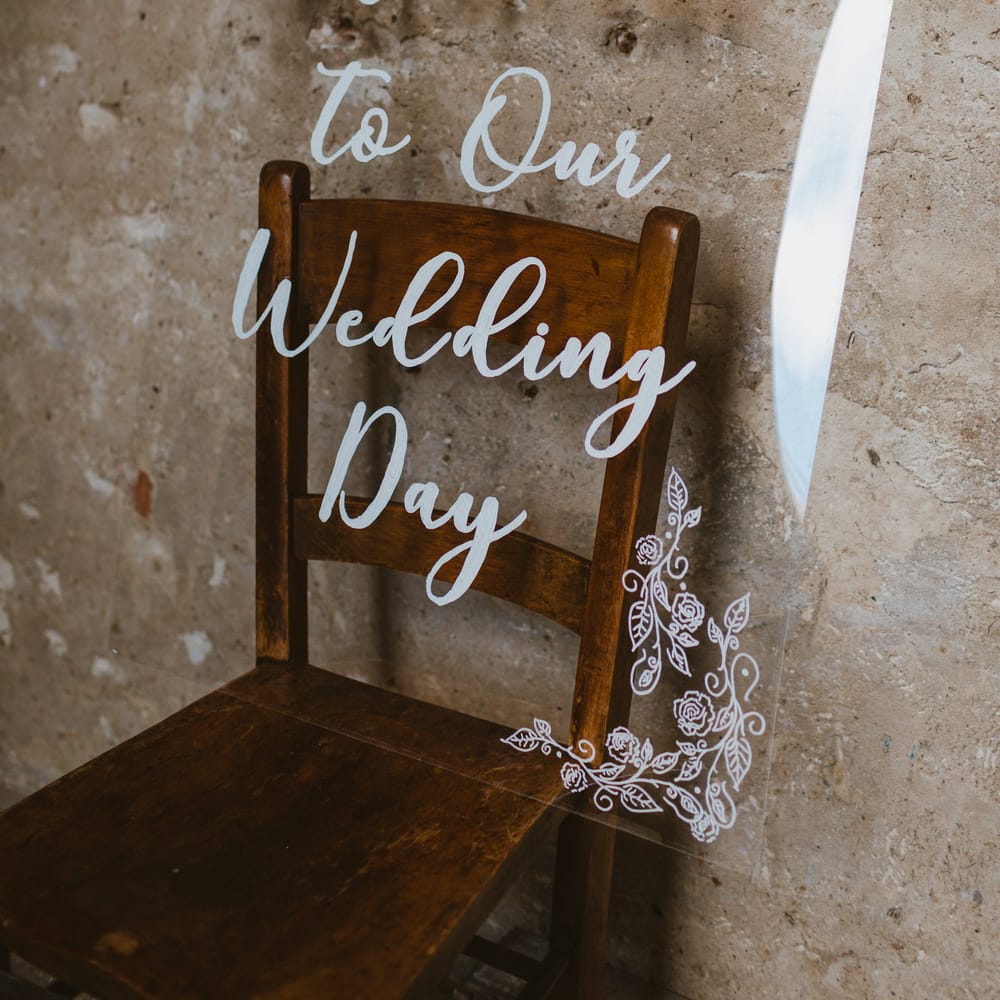 Acrylic Wedding Sign //  Images By The Curries // Film By This Modern Revelry