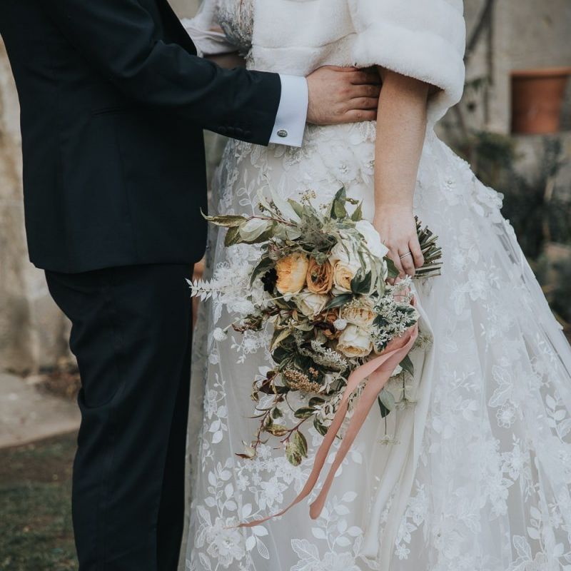 Soft winter wedding colours