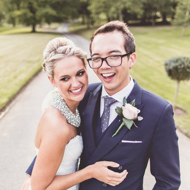 Bride with statement necklace