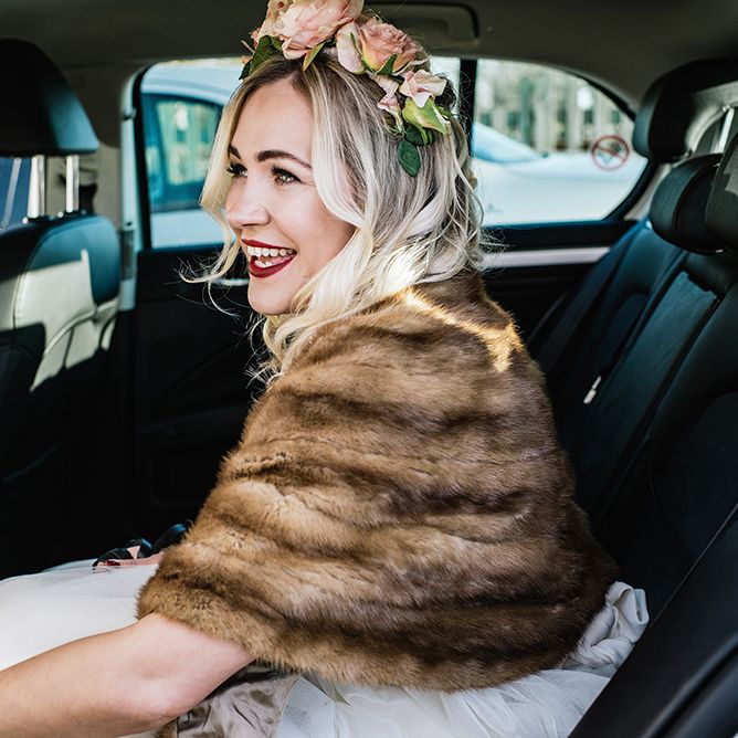 Bold lip wedding make-up