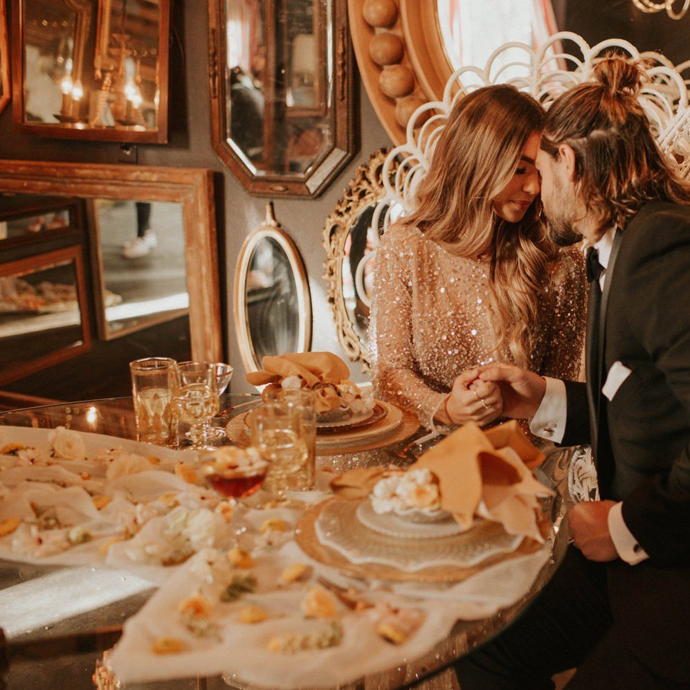 Intimate wedding reception