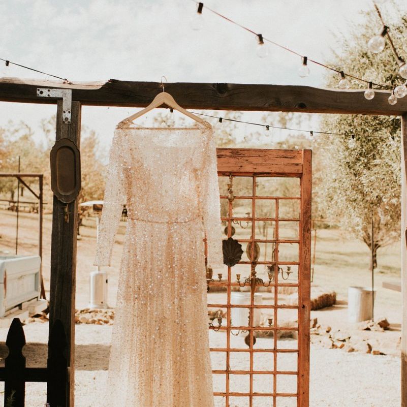 Sparkly wedding dress