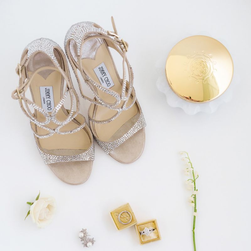 Jimmy Choo Bridal Shoes and Velvet Ring Box