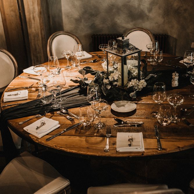 Intimate Tablescape with Lantern Centrepiece