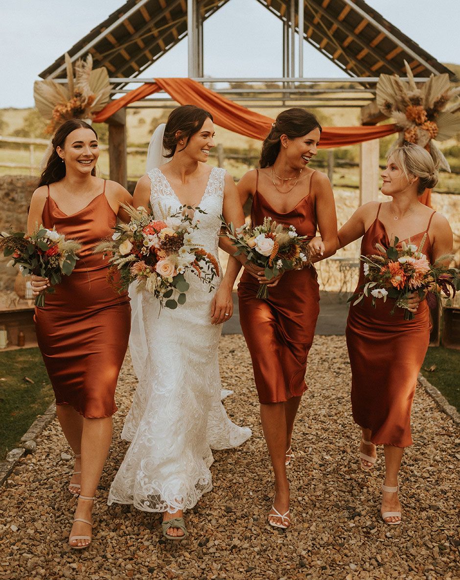 rustic bridesmaid dresses for sale Two Piece Dusty Pink Boho Casual Rustic Bridesmaid Dresses with Tulle Skirt