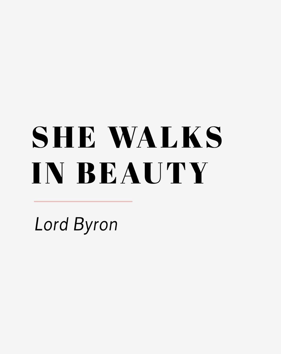 byron she walks in beauty