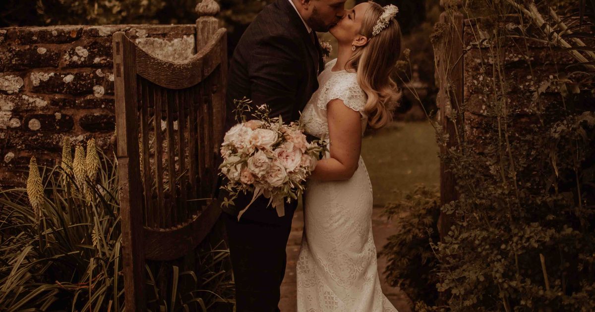 Lace Cap Sleeve Wedding Dress - Rock My 