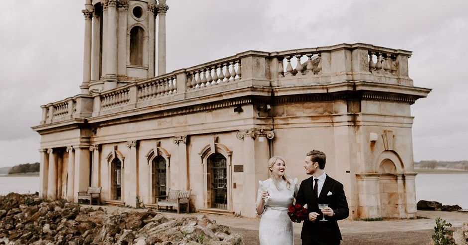 Normanton Church Intimate Wedding With Silver Wedding Dress