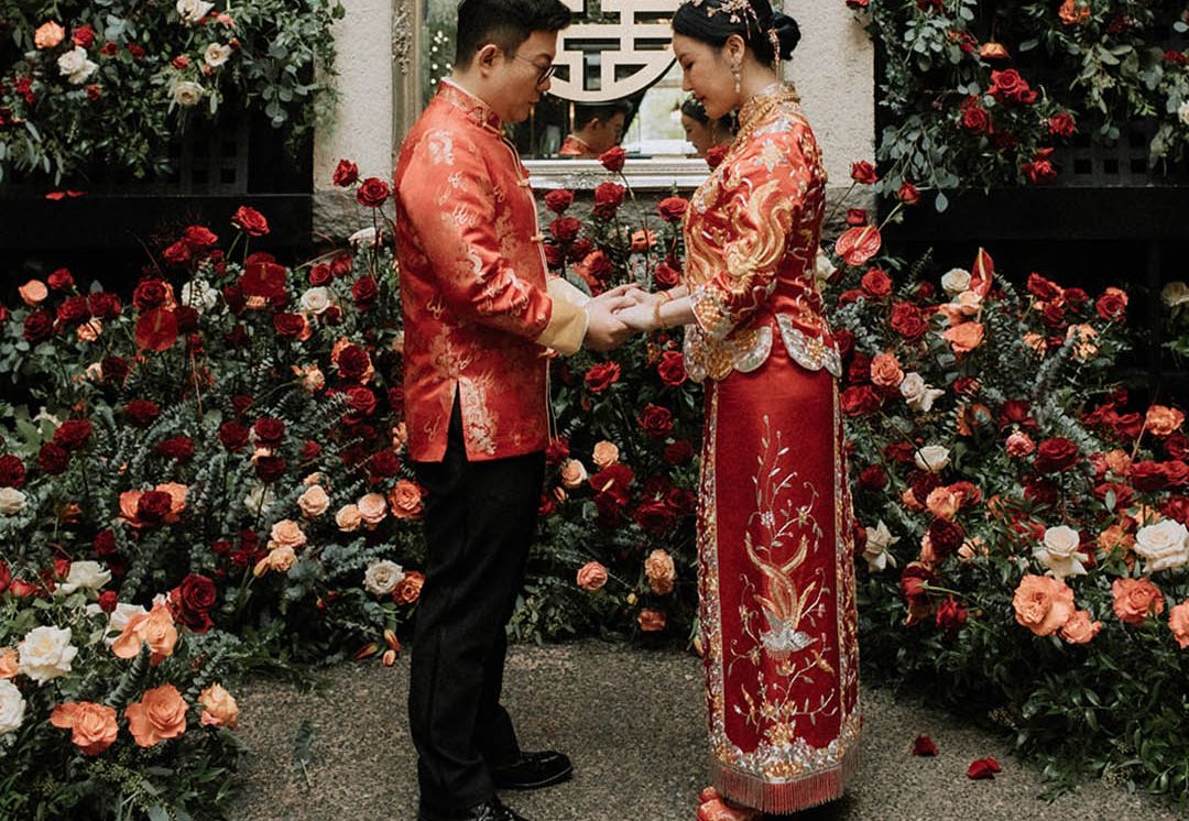 Chinese Wedding Tea Ceremony at Brix & Mortar With Ceremony Flowers