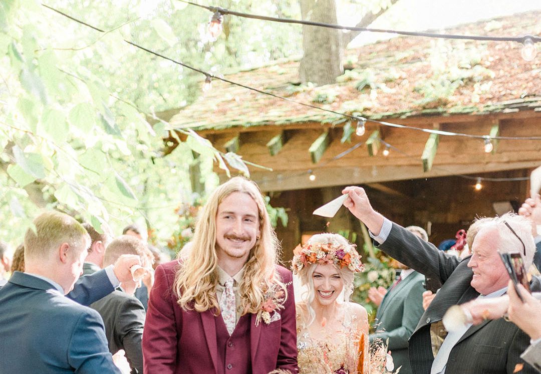 Alnwick Garden Treehouse Wedding With Tree Cake & Flower Crown